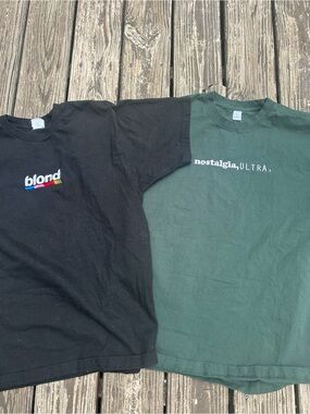 Two Frank Ocean Tshirts Blond and Nostalgia, Ultra - L